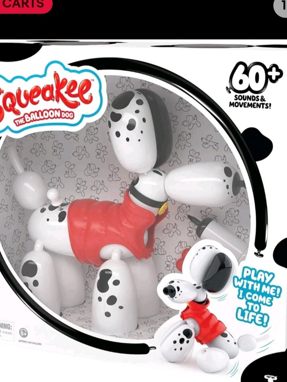 the Balloon Dog Plush — White with Red Jacket